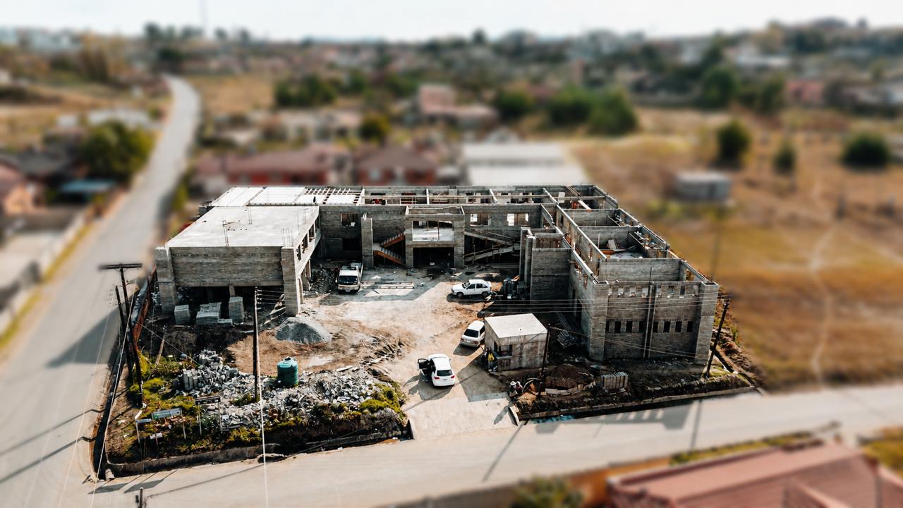 Providere Academy campus under construction in Maseru East